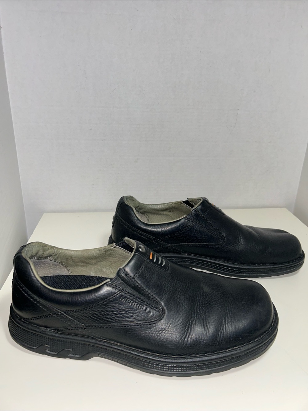 Merrell World Legend Black Leather Slip On Loafer